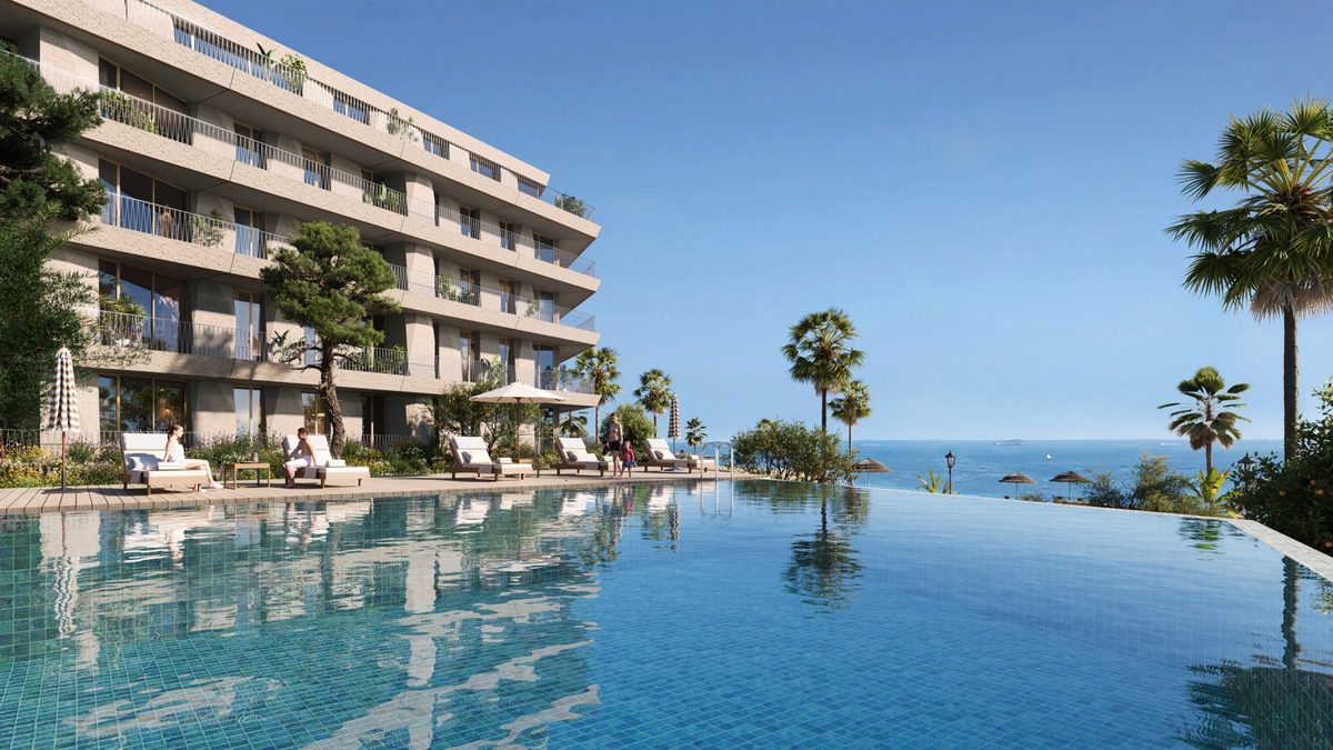 The infinity pool and the sea (render)