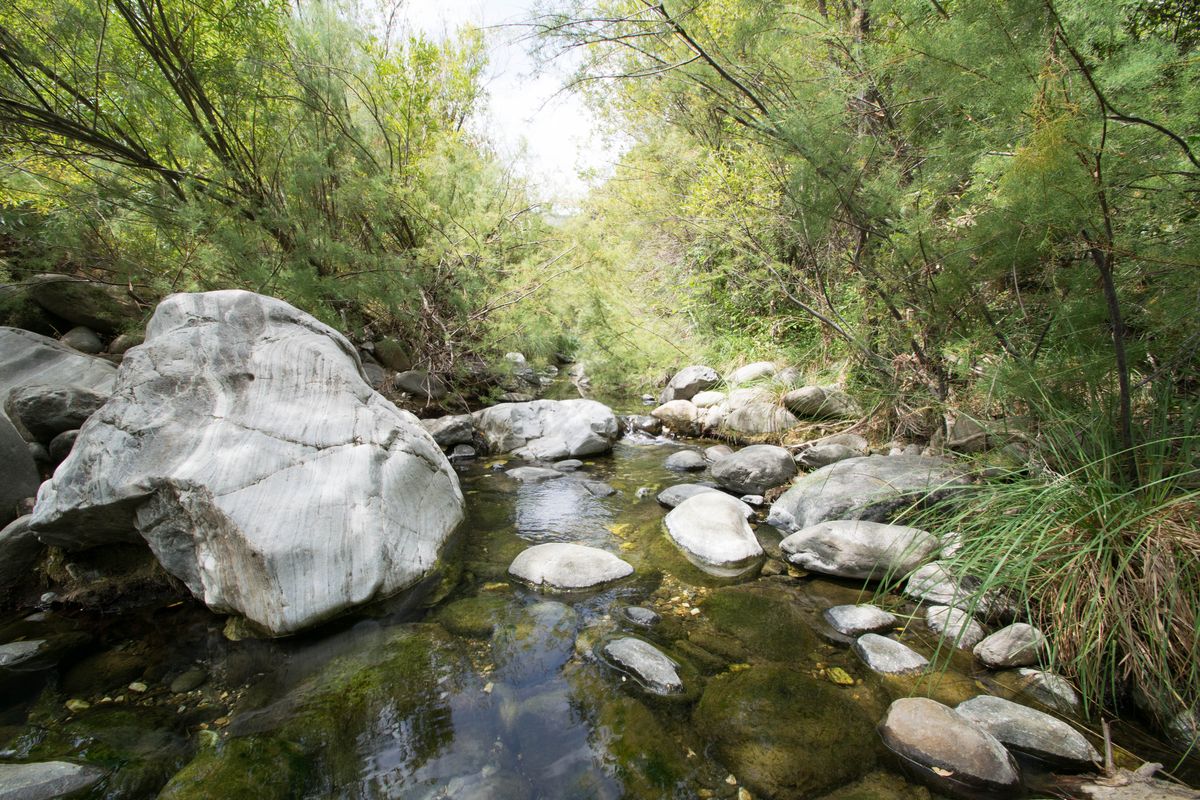 The river below the village