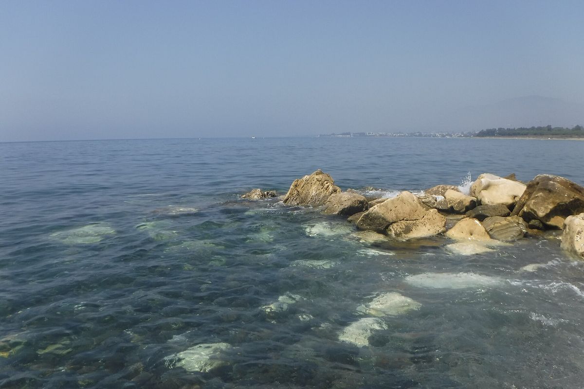 Clear water over the rocks at El Saladillo