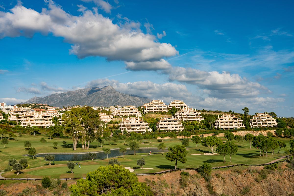 Golf-side apartments below La Concha