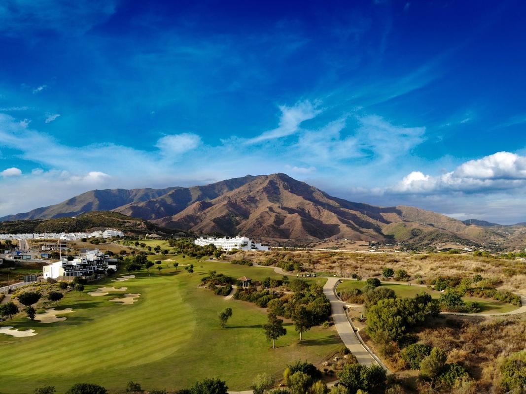 Looking down hole 15 towards the mountains